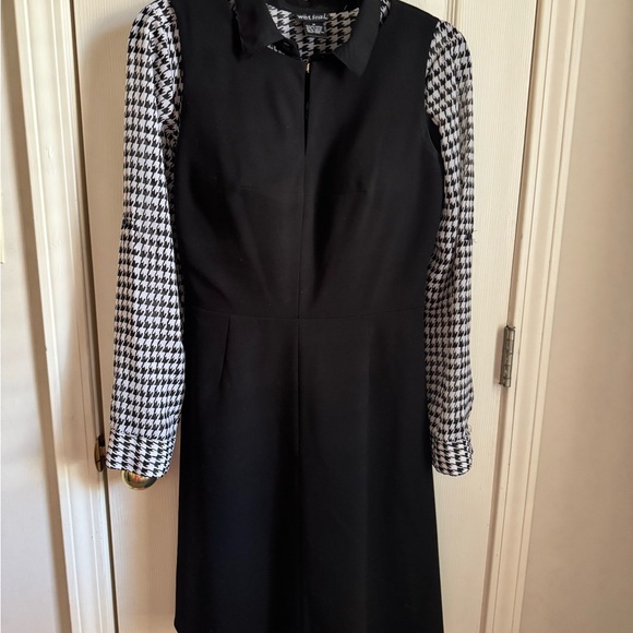 Ellen Tracy Dresses & Skirts - Ellen Tracy Black Dress 10P w/ Houndstooth Top Medium